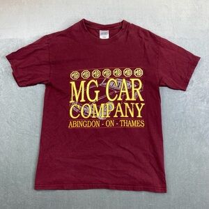 MG Car Company T Shirt Red Graphic Abingdon Thames Mens Medium